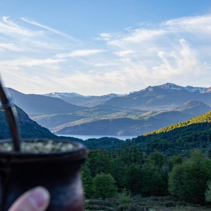 mountains, lake, yerba mate, breakfast, morning, sunrise, argentina, patagonia, nature, landscape, yerba mate, yerba mate, yerba mate, yerba mate, yerba mate